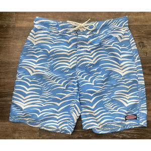 Vineyard Vines Men’s Swim Trunks Sz 33 Blue Seagulls Logo Beach Surfing Vacation
